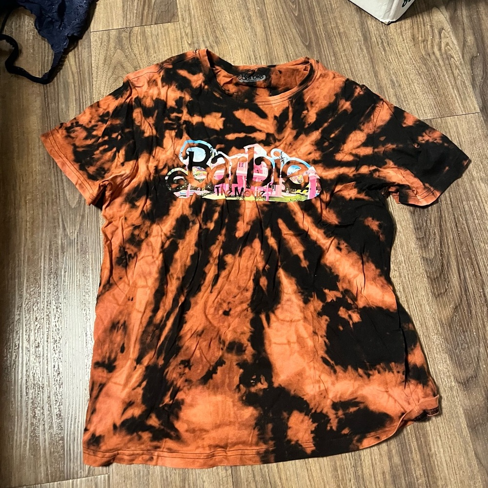 Bleach dyed Barbie T-shirt